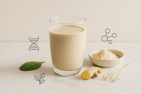 batido de proteína vegetal con ingredientes naturales