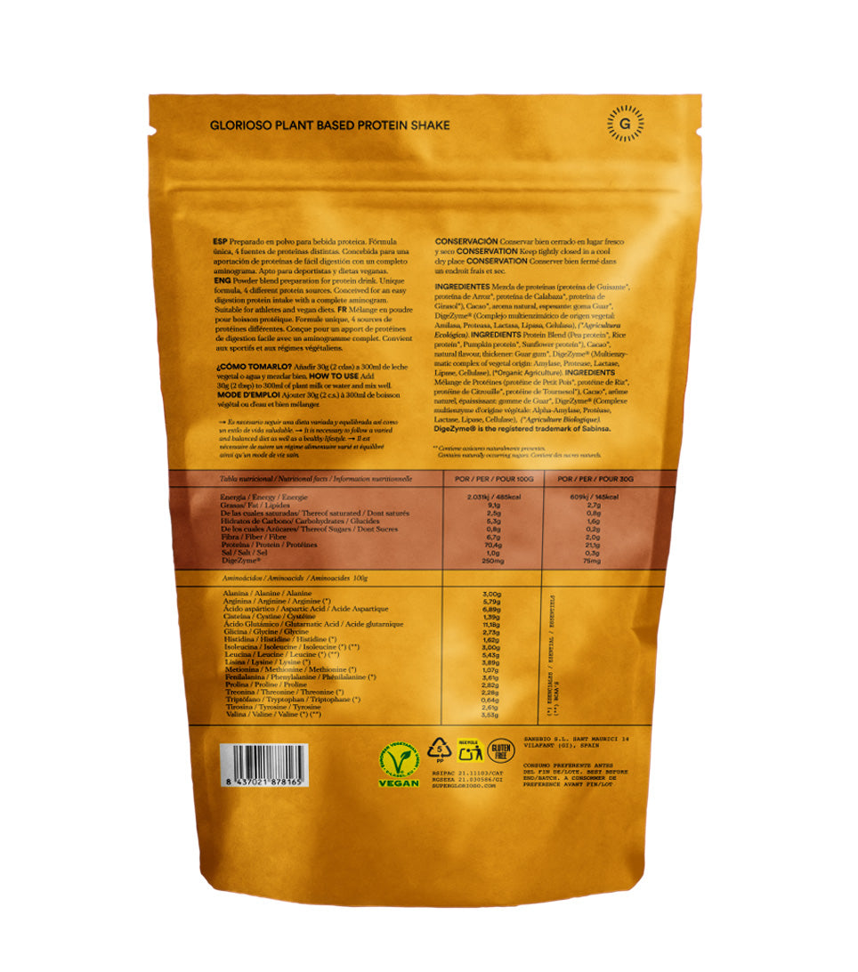 Proteína vegana chocolate 600g