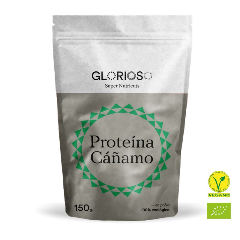 150 gramos de polvos de  proteína de cáñamo ecológico
